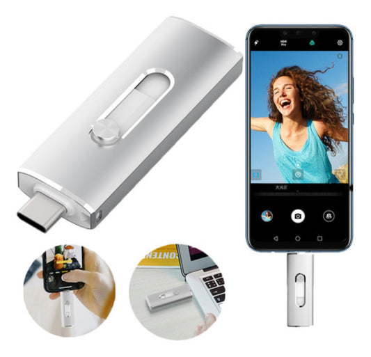 MEMORIA USB INTELIGENTE 3 EN 1 PARA CELULARES - 256 GB