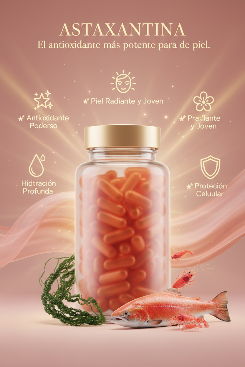 ASTAXATINA - EL ANTIOXIDANTE MÁS POTENTE PARA UNA PIEL
