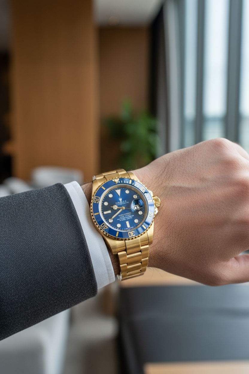 ROLEX SUBMARINER DORADO-AZUL