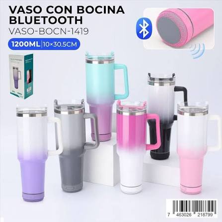 VASO TERMICO CON AGARRE Y BOCINA (25 UND X CAJA)
