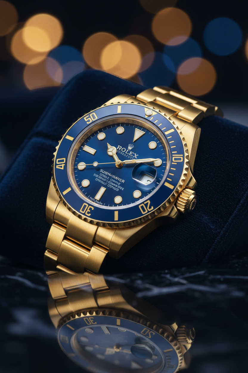 ROLEX SUBMARINER DORADO-AZUL