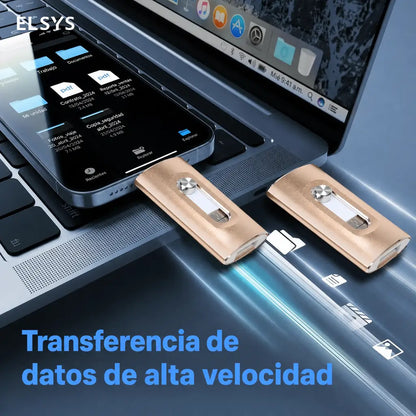 MEMORIA USB INTELIGENTE 3 EN 1 PARA CELULARES - 256 GB